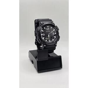 Casio Men's Sport Watch with Black Dial - AQS810W-1AV Tough Solar 5 Alarms 48mm